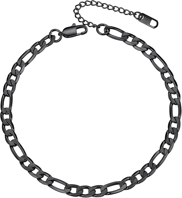 PROSTEEL Stainless Steel Chain Anklets for Women, Silver/Gold Tone, Ankle Bracelets Hypoallergenic, 8-10.5 Inch Adjustable, Come with Box