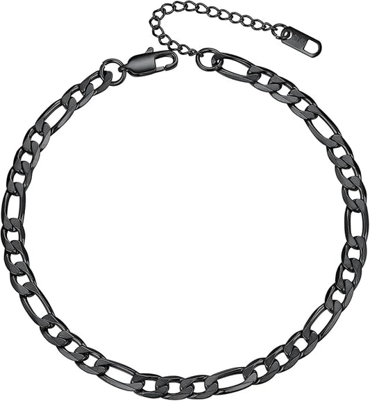 PROSTEEL Stainless Steel Chain Anklets for Women, Silver/Gold Tone, Ankle Bracelets Hypoallergenic, 8-10.5 Inch Adjustable, Come with Box
