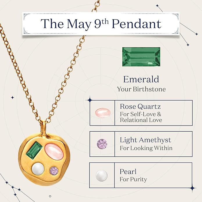 Birthdate 14k Gold Necklace for Women - 16-20in Adjustable 14 Karat Gold Chain with Lobster Clasp - Cadenas de Oro 14k Puro Para Mujer, Ladies Jewelry Birthstone