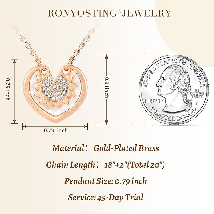 RONYOSTING Multi-Style Love Heart Necklace with Birthstone,14k White Gold Plated Sliver|Bow Pendant Necklaces for Christmas, Dainty Gifts for Birthday Valentine