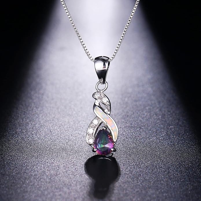 Hermosa Jewelry Sets Australian Created Opal Necklace Earrings Mother's Day Gifts Jewelry for Mom