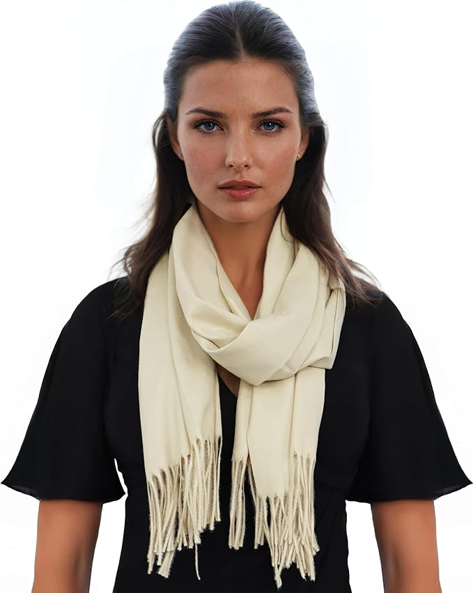 Ocomfly 100% Pashmina Scarf for Women - Premium Womens Scarves - Gift Boxed - Shawls or Wraps - Ultra Soft and Warm