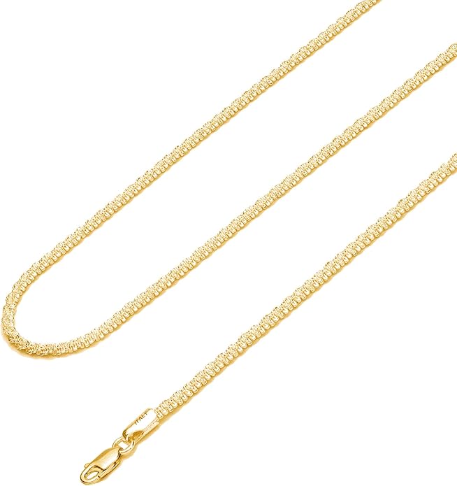 925 Sterling Silver Singapore Chain Lobster Clasp Paperclip Necklace for Women Sparkling Chain 2mm2.5mm3mm4mm5mm Gifts for Her