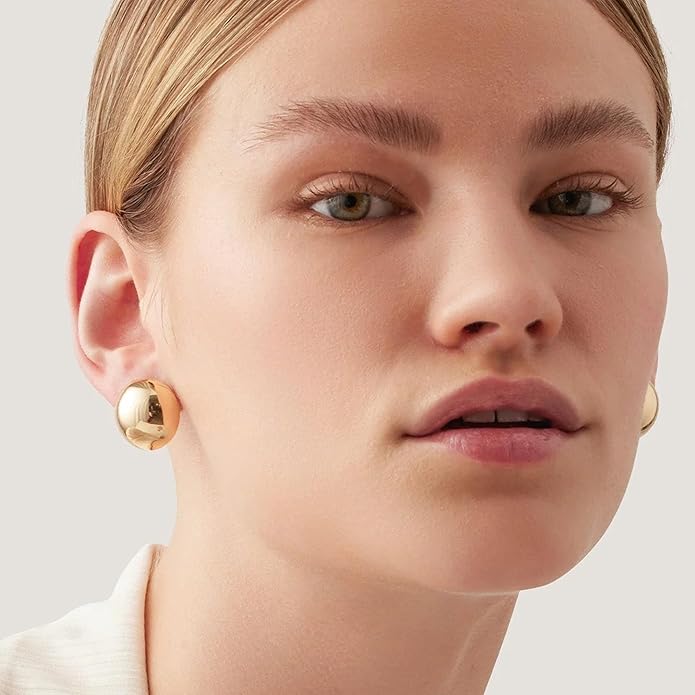 36 Pairs Gold Hoop Earrings Set for Women, Fashion Chunky Gold Hoop Earrings Multipack, Hypoallergenic Pearl Chain Twisted Statement Earring Pack for Birthday Party Jewelry