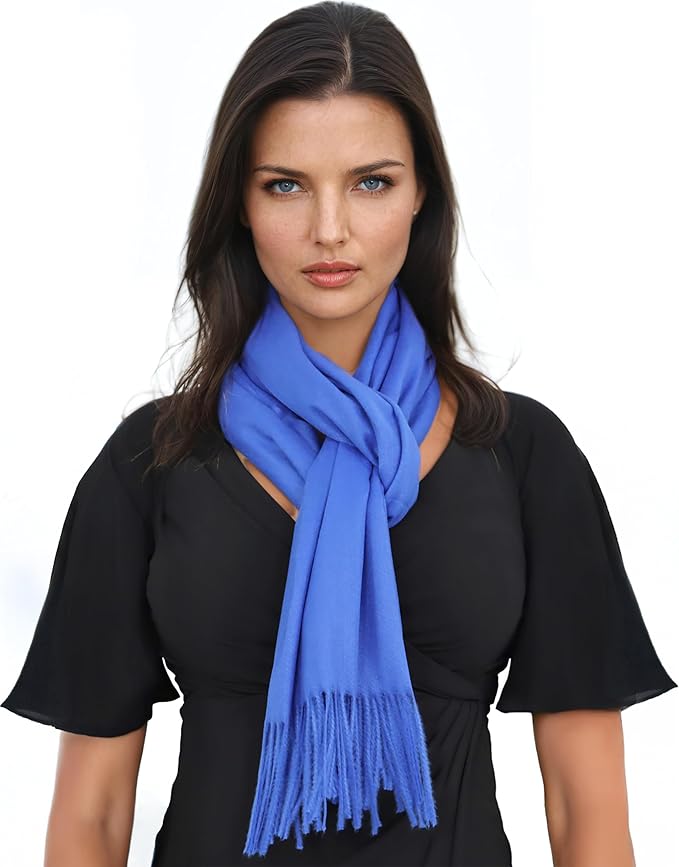 Ocomfly 100% Pashmina Scarf for Women - Premium Womens Scarves - Gift Boxed - Shawls or Wraps - Ultra Soft and Warm