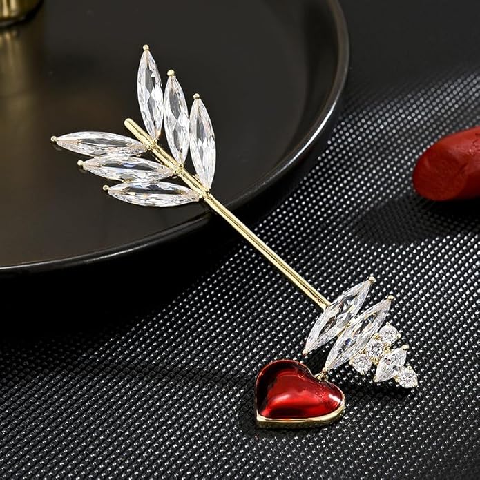 Rhinestone Brooch for Women Rhinestone Brooches Pins Crystal Lapel Pin Jewelry Christmas Valentine's Day Gift for Wife Girlfriend