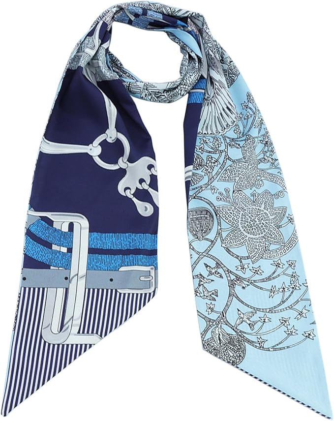 kcctoo 59" Mulberry Silk Like Head Scarf Women's Fashion Square Neck Satin Scarfs for Bag Hair Scarves Gift 59 * 5.9”