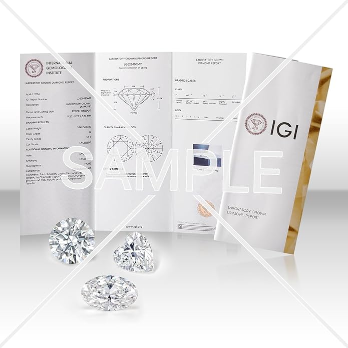 Gem Stone King 1 to 5 Carat 14K Gold IGI Certified Lab Grown Diamond Pendant Necklace For Women | Emerald Cut | E-F Color | VS1-VS2 Clarity | With 18 Inch Gold Chain