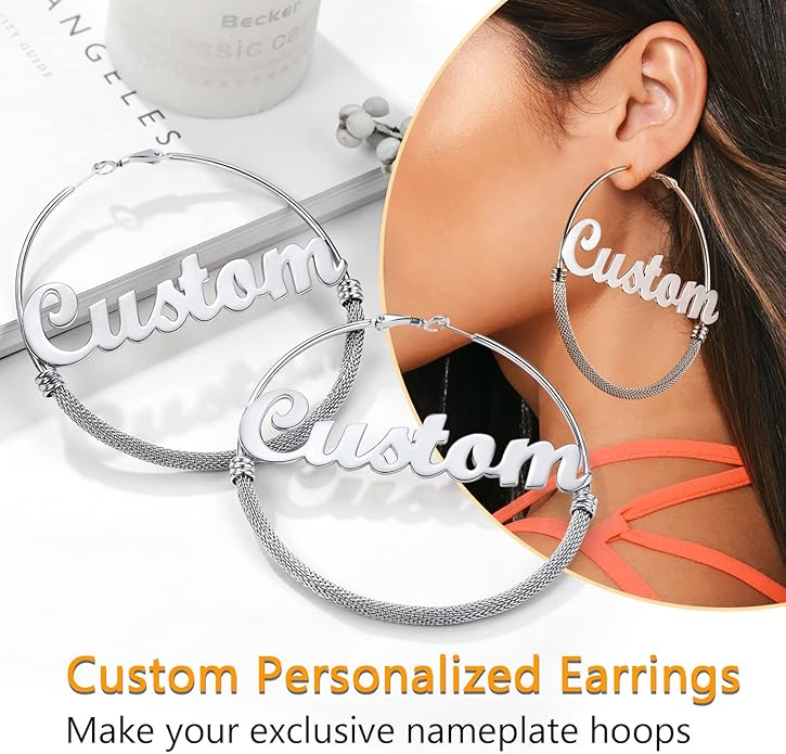 PROSTEEL 30/40/60/80/100mm Chunky Hoop Earrings For Women Gold Plated/Black Stainless Steel Hoops Earrings Statement Jewelry