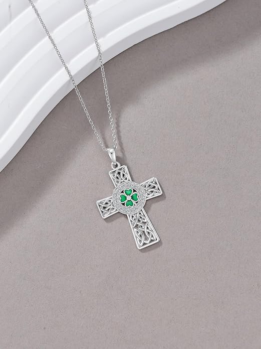 Seiyang 925 Sterling Silver Mustard Seed/Cross/Star of David/Triquetra Trinity Knot/Celtic/Claddagh Necklace Christian/Irish Jewelry Gifts for Women Mom Her