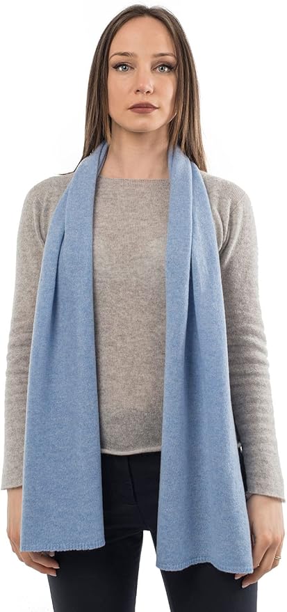 Dalle Piane Cashmere - 100% Cashmere Classic Scarf - Made in Italy - Neck Warmer (12" x 63") - Luxury Gift