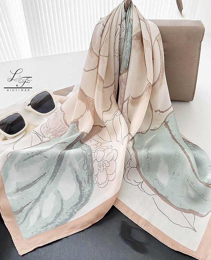 Hioyiwse Satin Bandanas Head Scarf For Women Hair Scarves Accessories Lightweight Fashion Wrap Neck Silk Sleeping Headscarf