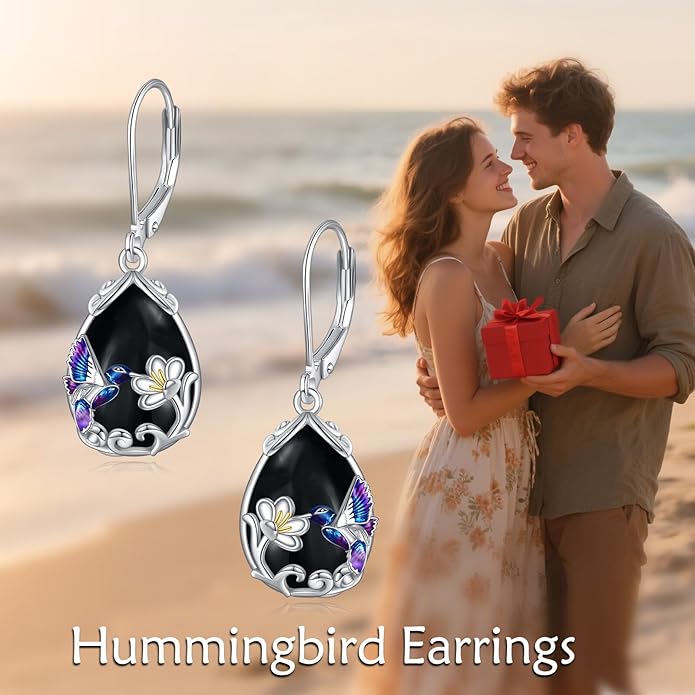 YFN Hummingbird Earrings Bird Dangle 925 Sterling Silver Jewelry Gifts for Women