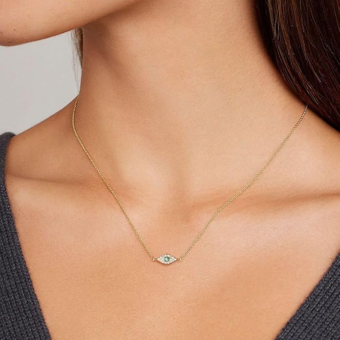 Gold Necklace for Women-14k Gold Plated Infinity Necklace Star Of David Necklace Evil Eye Cross Pendants Heart Dainty Gold Necklace For Women