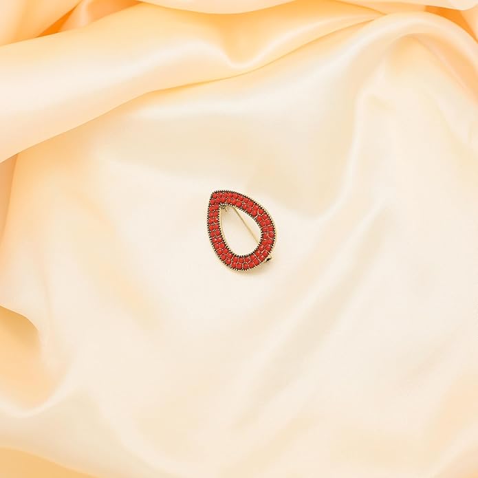 Turquoise West Cowboy Oval Tear Drop Brooch Pin for Women Retro Brooches Pins Classic Fashion Jewelry Accessories Gift