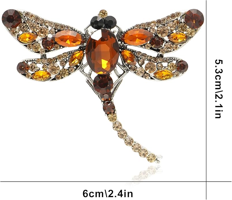 Gleamart Dragonfly Brooch Pin Acrylic Fly Insect Breastpin for Women Clothing Corsage