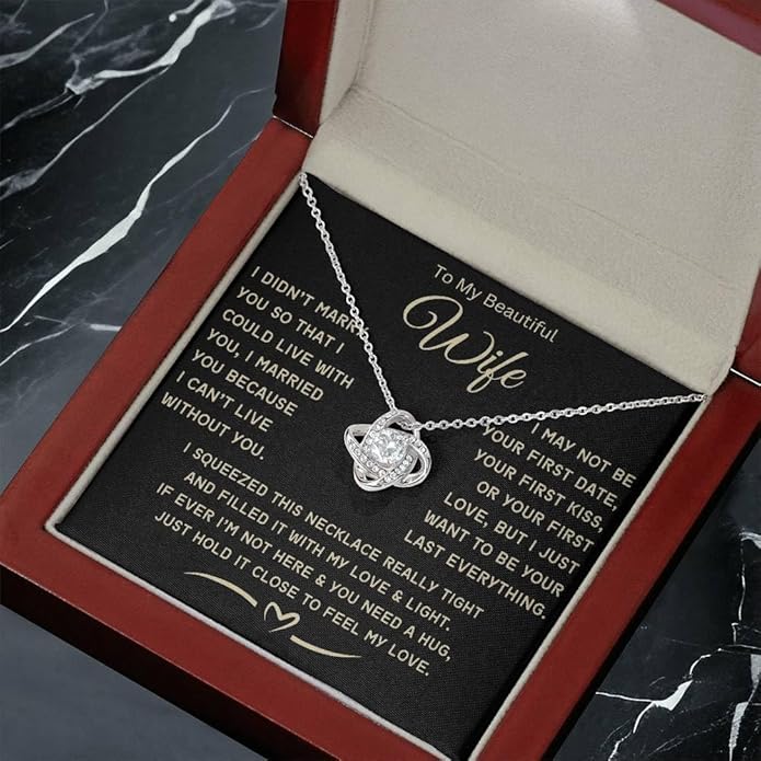 To My Soulmate Necklace For Women, Soul Mate Jewelry for Women, Future Wife Gifts, To My Wife Necklace from Husband, Gifts for Girlfriend, Pendant With Message Card
