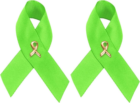 1/2/5/10/25/50/100pcs Satin Awareness Ribbon Pins (Pick your color), for Cancer & Disease Awareness, Bulk Quantities for Fundraising, Events, Gift Giving