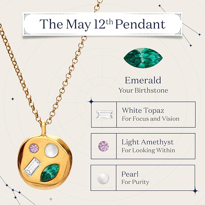 Birthdate 14k Gold Necklace for Women - 16-20in Adjustable 14 Karat Gold Chain with Lobster Clasp - Cadenas de Oro 14k Puro Para Mujer, Ladies Jewelry Birthstone