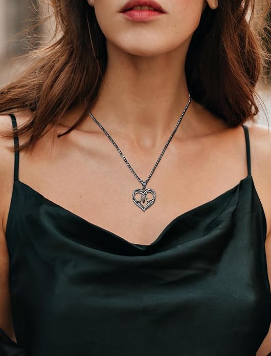 INFUSEU Unique Initial Necklaces for Women Girls Small Heart Letter Jewelry, Meaningful Personalized Gifts