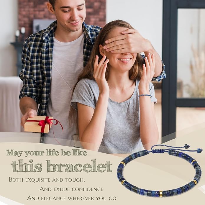 30th 40th 50th 60th 70th 80th Birthday Gifts for Women, Natural Stone Bracelet Birthday Gifts for Mom Daughter Grandma Sister Friends Coworker