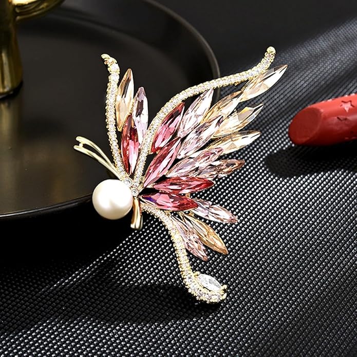 Animal Brooch for Women Girls 18k Gold Plated Animal Brooch Pin Rhinestone Animal Brooch Lapel Pin Jewelry Thanksgiving Day Birthday Wedding Gifts for Mom Wife