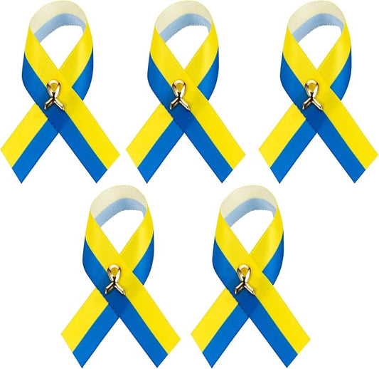 1/2/5/10/25/50/100pcs Satin Awareness Ribbon Pins (Pick your color), for Cancer & Disease Awareness, Bulk Quantities for Fundraising, Events, Gift Giving