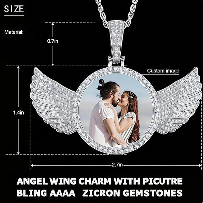 CLYLIFE Picture Necklace Personalized Photo,Custom Disc/Heart Pendant for Men Women Dad Mom Customized Necklace with Chain Photos Memorial Gifts for Mother's Day, Birthday, Anniversary
