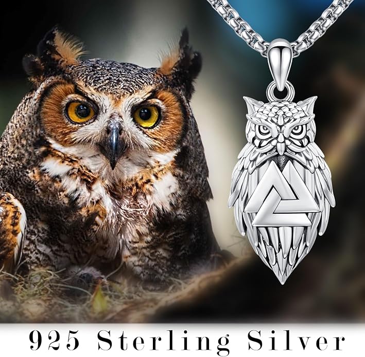 YueYuan Viking Necklace for Men 925 Sterling Silver Rune Amulet Pendant Nordic Necklace Viking Jewelry Gift for Father Husband Son