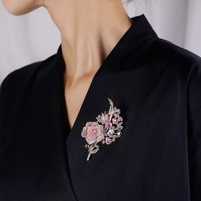 AILONMEI Brooch Pins For Women Fashion, Flower Brooches Jewelry For Women Floral Series Brooches And Pins Designer Lady's Costume
