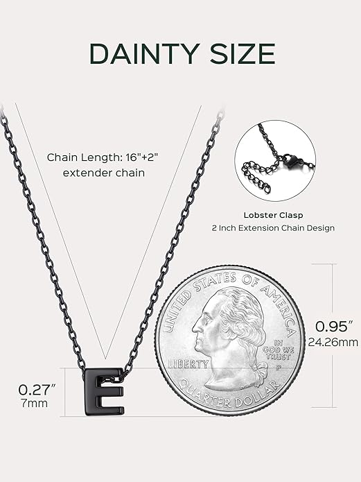ChicSilver 925 Sterling Silver Initial Necklace for Women Dainty Letter Jewelry Personalized Gift