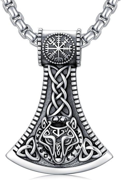 Suiknsn Arrowhead Necklace for Men Women 925 Sterling Silver Turquoise Malachite Celtic/Eye of Horus/Viking Arrow Pendant Amulet Jewelry Gifts Native American Necklace