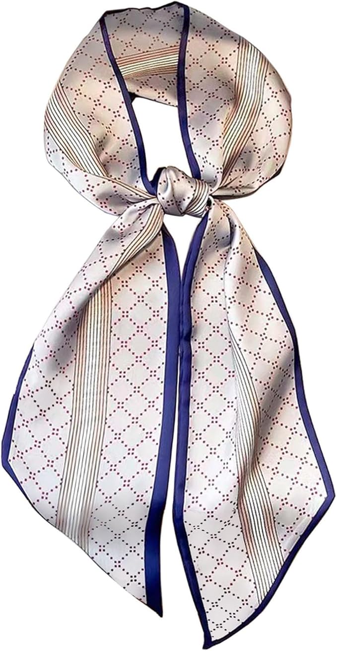 kcctoo 59" Mulberry Silk Like Head Scarf Women's Fashion Square Neck Satin Scarfs for Bag Hair Scarves Gift 59 * 5.9”