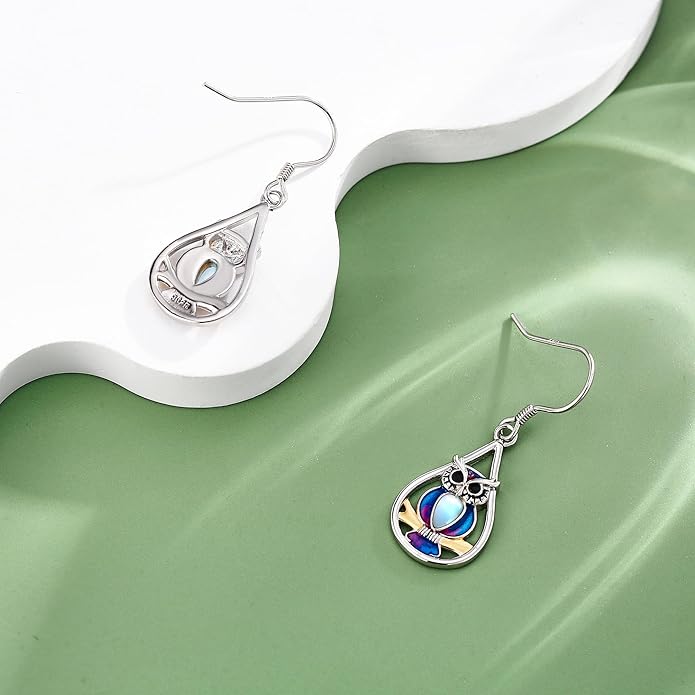 Animal Earrings 925 Sterling Silver Dangle Earrings Leverback Earrings Animal Jewelry for Women