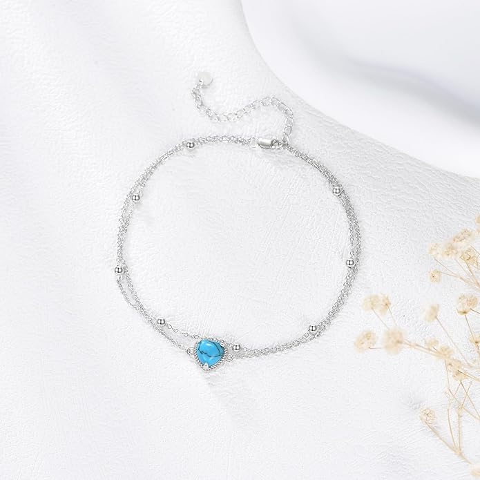 TIGER RIDER Dragonfly Anklet Sterling Silver Dragonfly Gifts Jewelry for Women with Crystal Birthday Anniversary