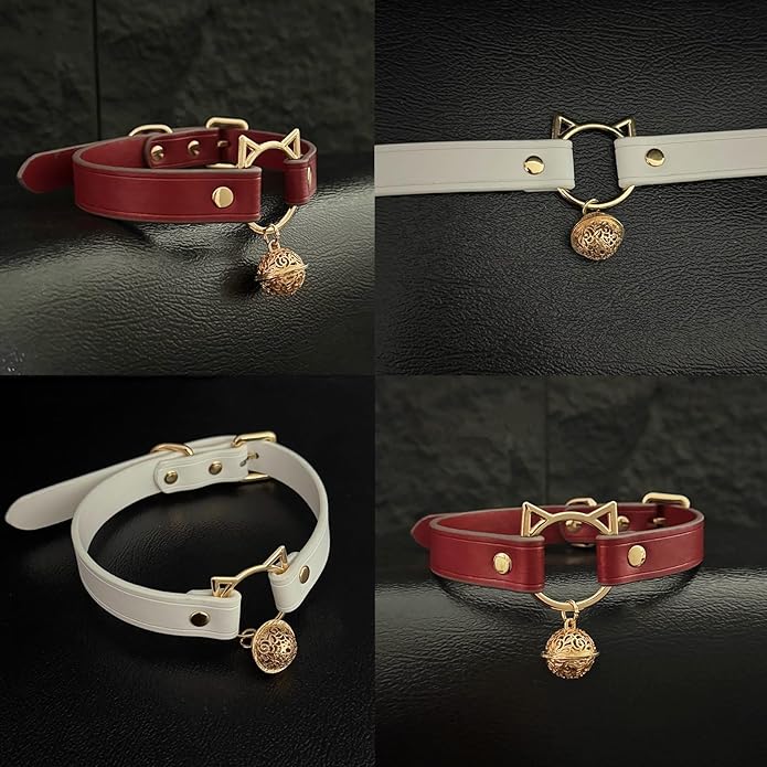 Leather Choker Necklaces for Women Choker with Bell Choker Necklace for Women Kitten Collar Necklace Western Jewelry for Women