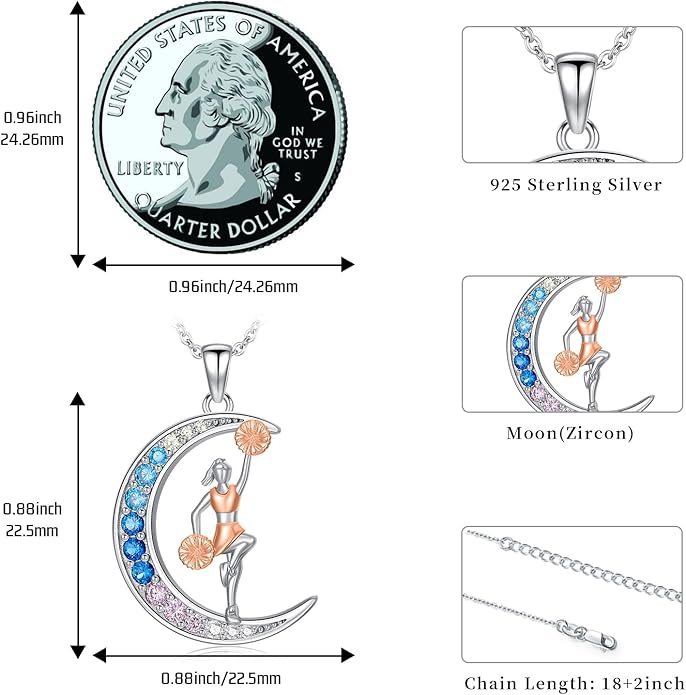 Soccer/Basketball/Gymnastics/Swimming/Ballet/Running/Golf/hockey Necklace 925 Sterling Silver Sport Jewelry Birthday Christmas Gifts for Women