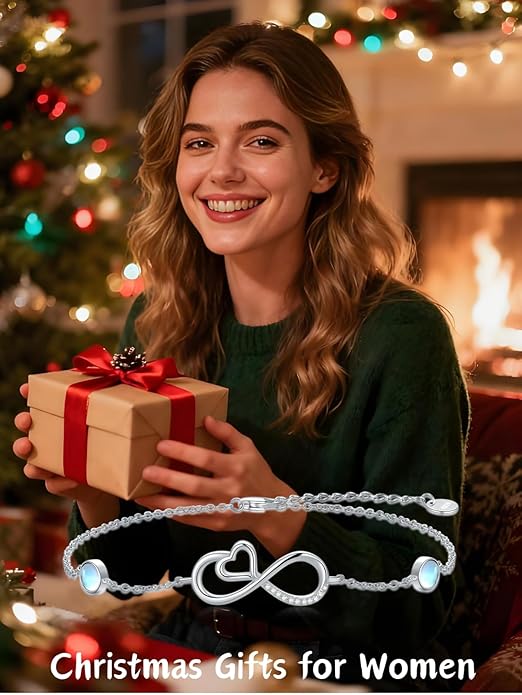 WINNICACA Sterling Silver Butterfly Bracelet Anklet Created Opal Butterfly Jewelry Gifts for Women Birthday Christmas Day Gifts