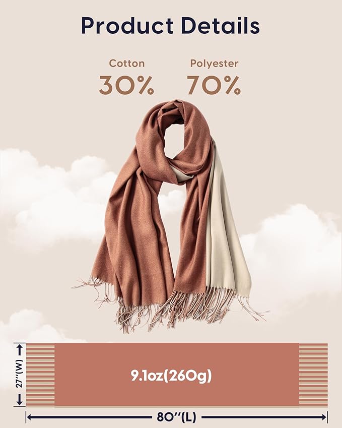 maamgic Women's Winter Scarf Soft Warm Scarf for Women Cozy Shawl Wraps for Women Lightweight Pashmina Style Wrap