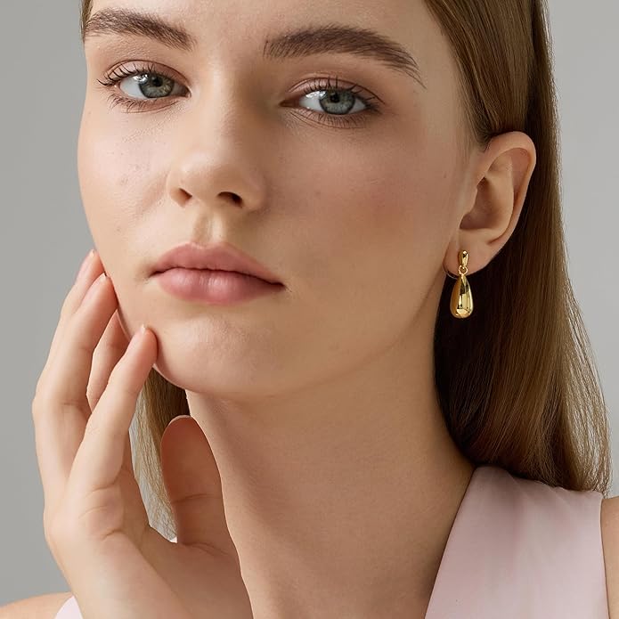 Green Crystal huggie gold hoop earrings for women Girls,14K Gold Plated with 925 Sterling Silver Post color Cubic Zirconia dainty cute Earrings| CZ Stud Earring