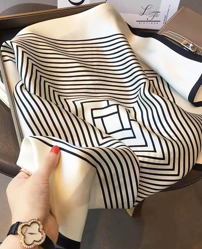 Hioyiwse Satin Bandanas Head Scarf For Women Hair Scarves Accessories Lightweight Fashion Wrap Neck Silk Sleeping Headscarf