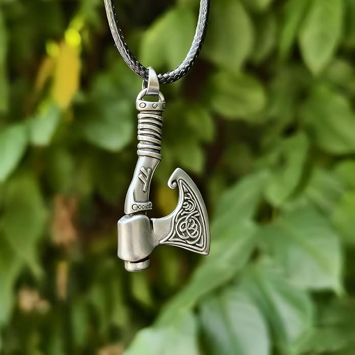 S925 Sterling Silver Viking Pendant, Norse Mythology Inspired Men's Jewelry, Perfect for Necklaces, Gift for Father's Day, Christmas, Birthday
