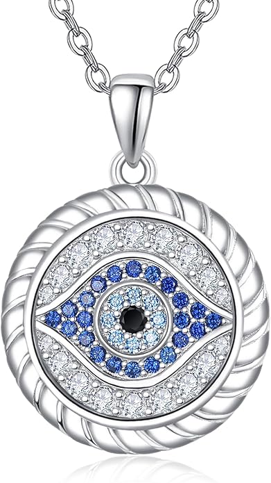 AENEAS Evil Eye Necklace for Women 925 Sterling Silver Necklace Ojo Turco Trendy Jewelry Gifts for Women Wife