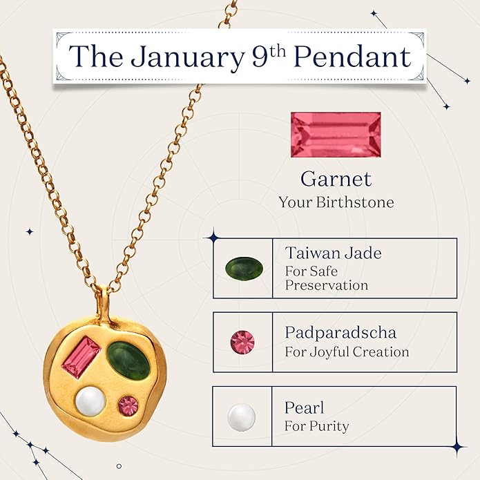 Birthdate 14k Gold Necklace for Women - 16-20in Adjustable 14 Karat Gold Chain with Lobster Clasp - Cadenas de Oro 14k Puro Para Mujer, Ladies Jewelry Birthstone