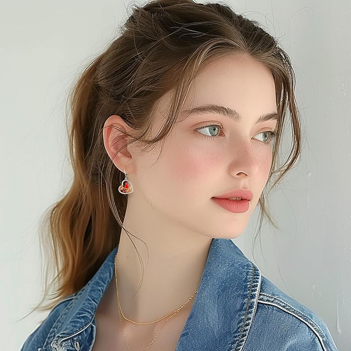 Sterling Silver Tree of Life/Flower/Bee/Animals/Cat/Hummingbird Dangle Earrings Moonstone Turquoise Drop Leverback Earrings Jewelry Gifts