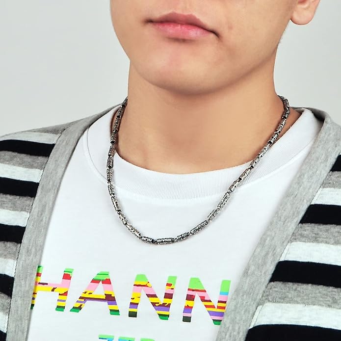 Dankadi Vintage Chic 4.5mm Curb Mens Necklace -925 Sterling Silver Cylindrical Box Chain Italy Jewelry -Neck Link Chains For Man Women 20" 22" 24" inch