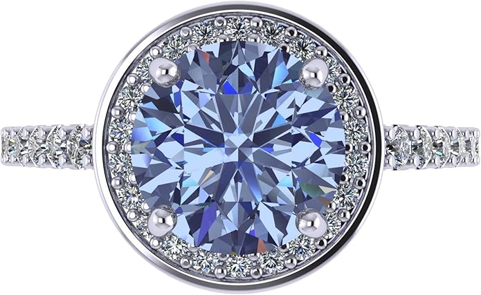 NANA Jewels Sterling Silver Engagement Rings for Women - Choose Simulated Morganite, Citrine, Aquamarine & More