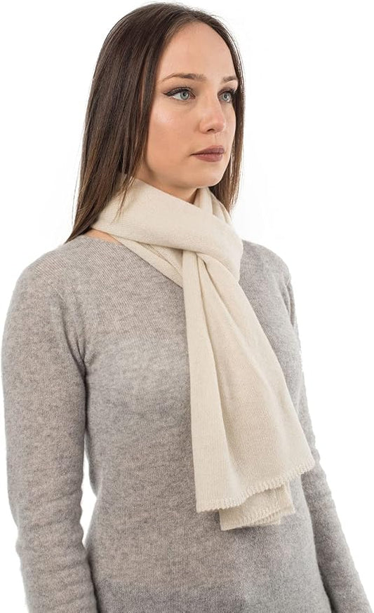 Dalle Piane Cashmere - 100% Cashmere Classic Scarf - Made in Italy - Neck Warmer (12" x 63") - Luxury Gift