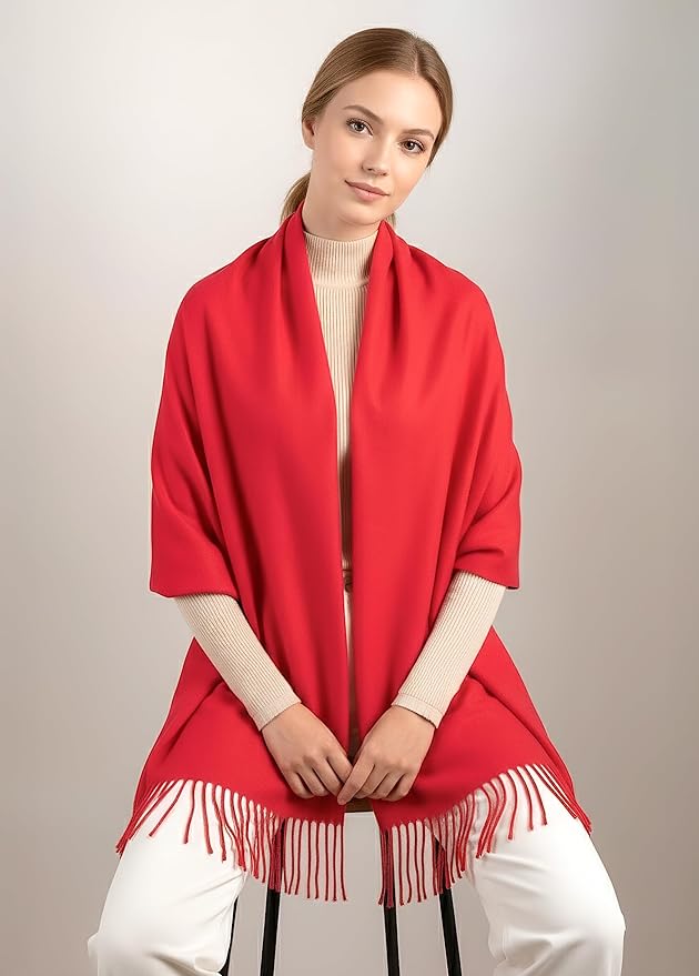 Achillea Warm Cashmere-Feel Winter Scarf – Pashmina Shawl Wrap, Blanket Scarf for Daily Wear, Travel & Cold Weather