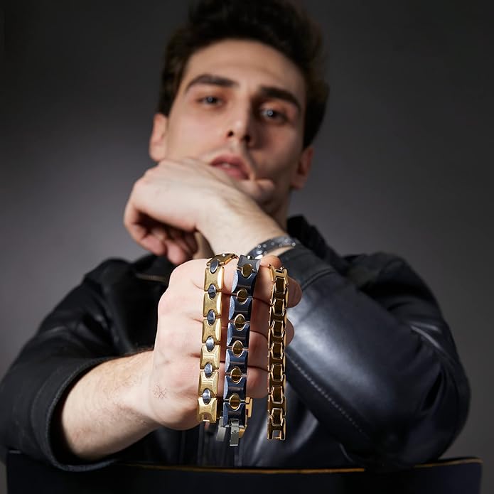 Urban Jewelry Men’s Tungsten Carbide Link Bracelet Collection – 8.3–8.5" Length, 10 mm Heavy Chain, Cross, Track, Box & Wheat Styles, Scratch & Tarnish Resistant, Secure Snap‑Lock, Gift Box